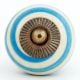 Old Turquoise Striped Knob