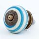 Old Turquoise Striped Knob