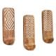 Wooden Brown White Pattern Adhesive Hook - Pack of 3