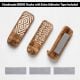 Wooden Brown White Pattern Adhesive Hook - Pack of 3