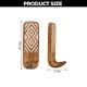 Wooden Brown White Pattern Adhesive Hook - Pack of 3
