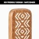 Wooden Brown White Pattern Adhesive Hook - Pack of 3