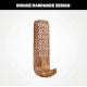 Wooden Brown White Pattern Adhesive Hook - Pack of 3