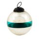 Silver Glass Hanging Ornament with Green Band For Christmas Tree