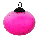 Queen Pink Vintage Glass Turnip Christmas Ornament