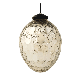 Silver Vintage Avocado Shaped Glass Christmas Ornament