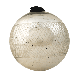 Round Antique Silver Mercury Glass Christmas Ornament