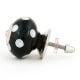 Black Ceramic Polka Dotted Living Room Cupboard Knobs