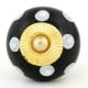 Black Ceramic Polka Dotted Living Room Cupboard Knobs