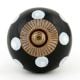 Black Ceramic Polka Dotted Living Room Cupboard Knobs