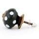 Black Ceramic Polka Dotted Living Room Cupboard Knobs