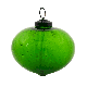 Green Vintage Glass Turnip Style Hanging Ornament
