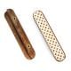 Handcrafted Wooden Drawer Handle with Geometric Inlay In Pair (8 Inch)