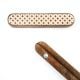 Handcrafted Wooden Drawer Handle with Geometric Inlay In Pair (8 Inch)
