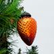 Vintage style Amber Glass Christmas Ornament