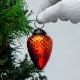 Amber Vintage Glass Christmas Tree Ornament
