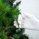 Silver Vintage style Mercury Glass Christmas Ornament