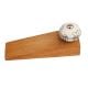 2 Pieces Black Leaf Ceramic Floral Wooden Door Stopper