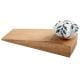 2 Pieces White Green Leaf Melon Ceramic Wooden Door Stopper