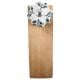 2 Pieces White Green Leaf Melon Ceramic Wooden Door Stopper