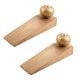 2 Pieces Golden Ceramic Wooden Door Stopper