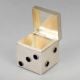 Handcrafted Silver Dice Design Storage Box Keepsake