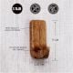 Small Natural Wooden No Drill Adheshive Wall Hook