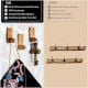 Small Natural Wooden No Drill Adheshive Wall Hook