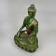 Handcrafted Brass Buddha Murti Green Patina Meditation Statue