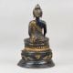 Handcrafted Brass Buddha Murti Black Gold Meditation Statue