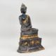 Handcrafted Brass Buddha Murti Black Gold Meditation Statue