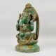 Handcrafted Brass Ganesha Murti Green Antique Finish Idol
