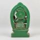 Handcrafted Brass Ganesha Murti Green Antique Finish Idol