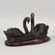 Handcrafted Brass Swan Pair Murti Antique Decorative Showpiece