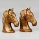 Handcrafted Brass Horse Head Pair Decorative Vastu Showpiece