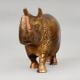 Handcrafted Brass Rhino Murti Decorative Animal Showpiece