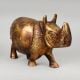 Handcrafted Brass Rhino Murti Decorative Animal Showpiece