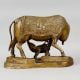 Handcrafted Brass Kamadhenu Cow Calf Murti Pooja Idol
