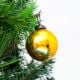 Vintage Style Yellow Round Glass Ornament