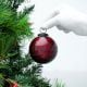 Red Round Glass Christmas Hanging Ornament