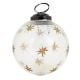 Clear Round Golden Star Glass Christmas Hanging Ornament