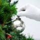 Silver Mercury Glass Christmas Hanging Ornament