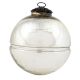 Silver Vintage Round Glass Christmas Ornament