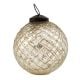 Silver Round Mercury Glass Christmas Ornament