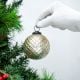 Silver Round Mercury Glass Christmas Ornament