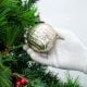 Silver Round Mercury Glass Christmas Ornament