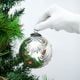 Silver Vintage Mercury Round Glass Christmas Ornament