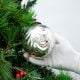 Silver Vintage Mercury Round Glass Christmas Ornament