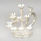 Handcrafted Silver Plated Copper Multi Tier Diya Stand with Handle