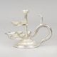 Handcrafted Silver Plated Copper Multi Tier Diya Stand with Handle